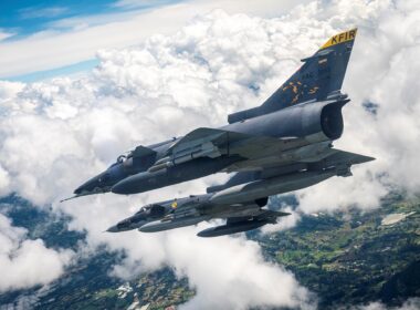 Kfirs conduct aerial training over Colombia