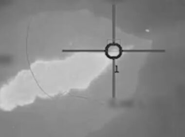 Footage from the interception of the cruise missile