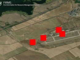 NASA FIRMS showing Marinovka Air Base